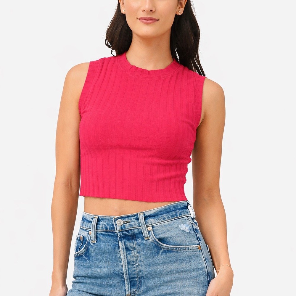 Cotton Citizen Capri Ribbed Crop Tank Top Large Brand New With Tags